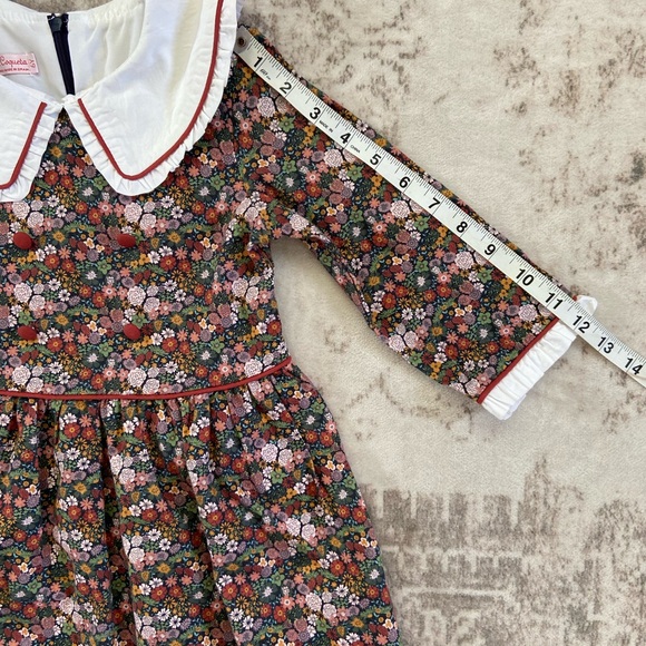 La Coqueta 6Y Floral Dress with White Collar - Picture 5 of 12